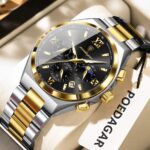 Poedagar 688 Watch For Men - Silver Gold Black - Image 2