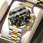 Poedagar 688 Watch For Men - Silver Gold Black