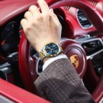 Poedagar 688 Watch For Men - Silver Gold Blue - Image 3