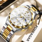 Poedagar 688 Watch For Men - Silver Gold Gray - Image 2