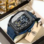 Poedagar 694 WAtch For Men - Black Blue - Image 2