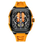 Poedagar 694 WAtch For Men - Black Orange