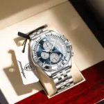 Poedagar 695 Chain Watch For Men - Silver Blue - Image 2