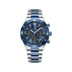 Poedagar 697 Cornograph Watch For Men - Silver Blue