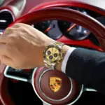 Poedagar 697 Cornograph Watch For Men - Silver Gold Black - Image 5
