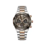 Poedagar 697 Cornograph Watch For Men - Silver Rose Black