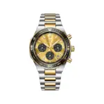 Poedagar 697 Cornograph Watch For Men - Silver Gold Black