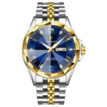 Poedagar 698 Chain Watch For Men - Silver Gold Blue