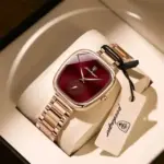 783 Poedagar Unique Design Watch For Women - Rose Gold & Red
