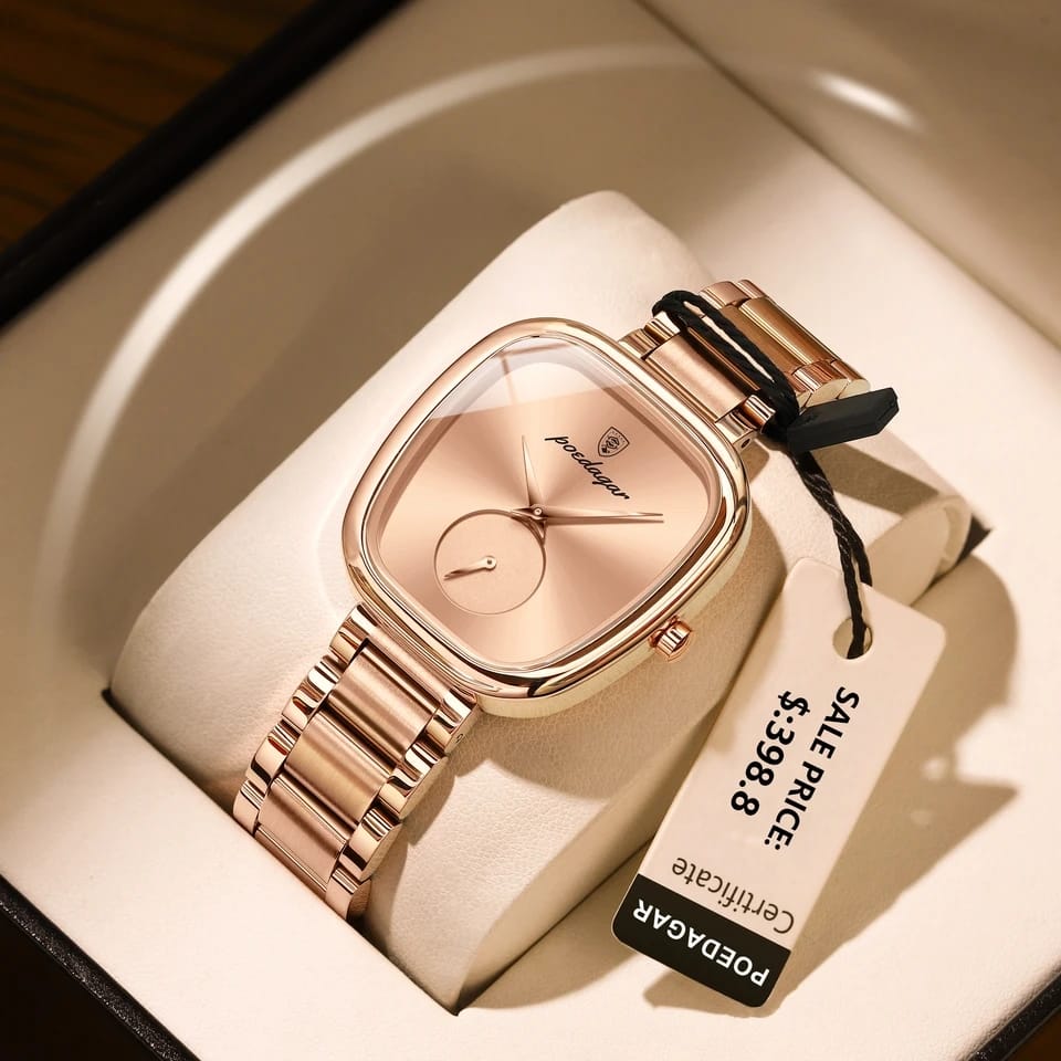 Poedagar-783.jpg 783 Poedagar Unique Design Watch For Women - Full Rose - Image 1