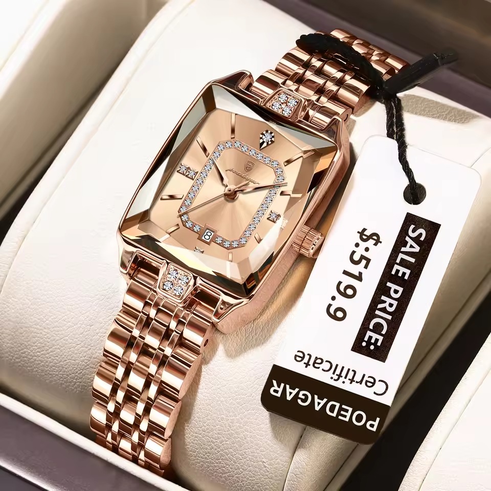 Poedagar-785-Ladies-Watch-–-Rose-1.jpg Poedagar785 Orginal Watch For Woman - Full Rose - Image 1