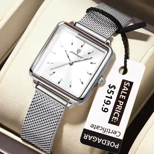 Poedagar-793-Watch-For-Women-Silver-White.webp Poedagar 793 Watch For Women - Silver White - Image 1