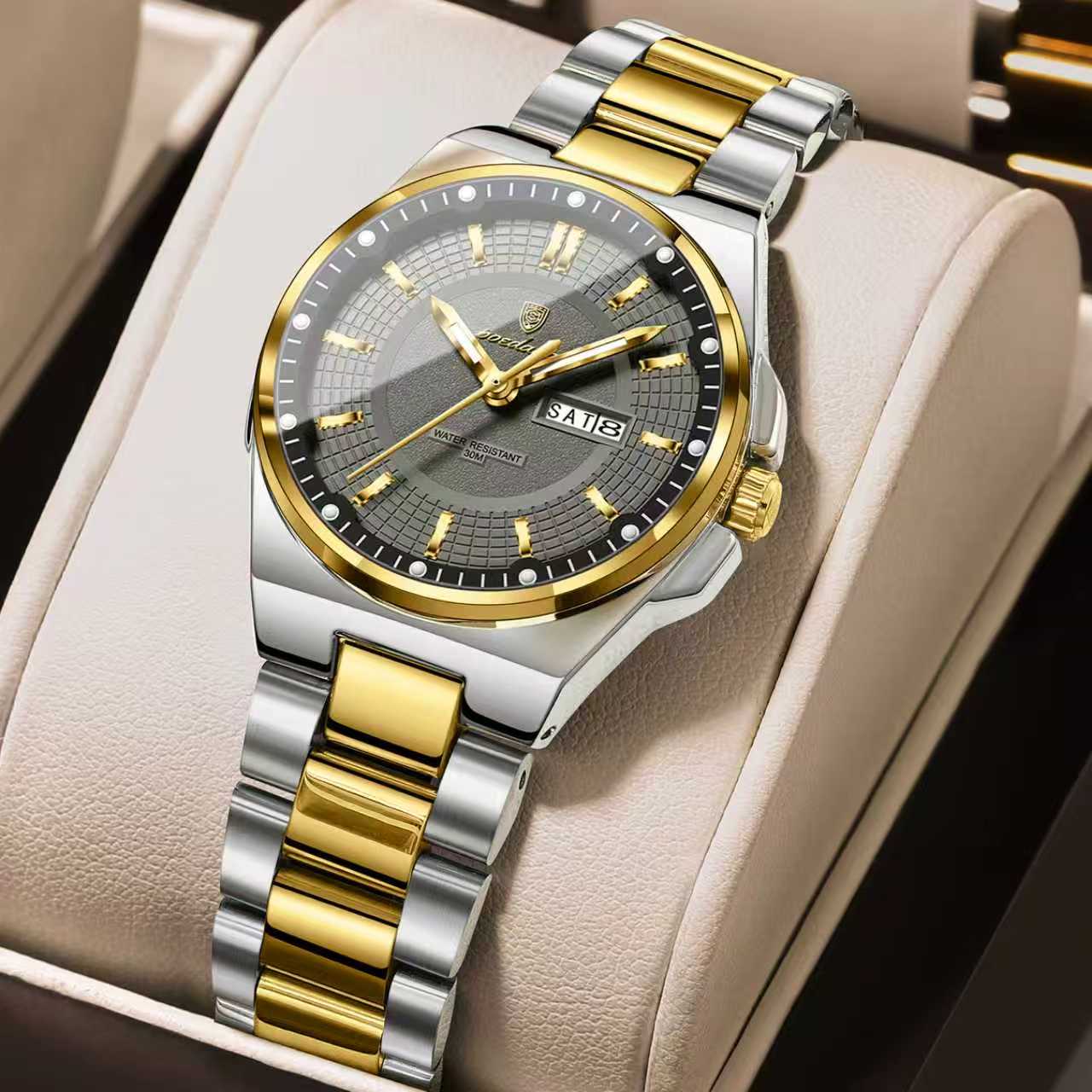 Poedagar-796-Watch-For-Women-Silver-Gold-Gray.jpeg Poedagar 796 Watch For Women - Silver Gold Gray - Image 1