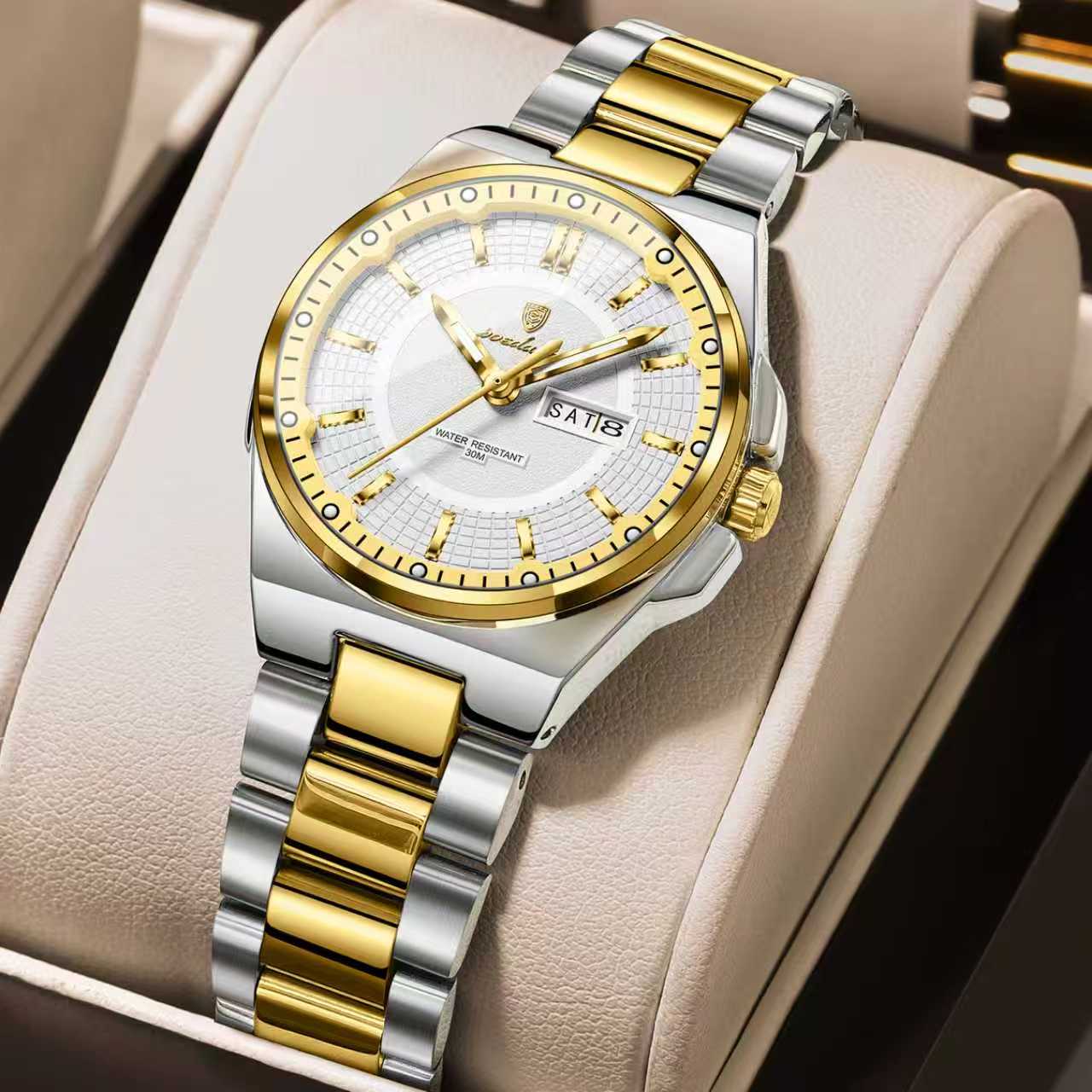 Poedagar-796-Watch-For-Women-Silver-Gold-White.jpeg Poedagar 796 Watch For Women - Silver Gold White - Image 1