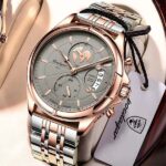 Poedagar 802 Watch for Men - Silver Gray - Image 2