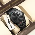 Poedagar 830 Arabic Watch For Men- Full Black - Image 3