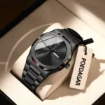 Poedagar 830 Arabic Watch For Men- Full Black - Image 4