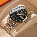 Poedagar 836 Watch –Circle Gold Black For Men