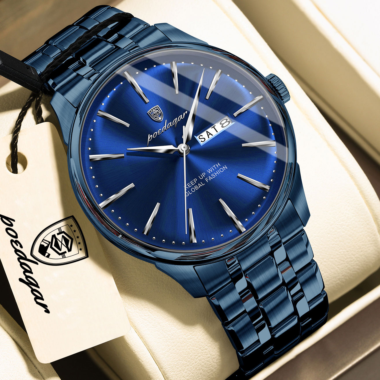 Poedagar-843-Watch-For-Men-Full-Blue.jpg Poedagar 843 Watch For Men - Full Blue - Image 1