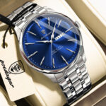 Poedagar 843 Watch For Men - Silver Blue