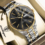 Poedagar 843 Watch For Men - Silver Gold Black