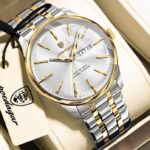 Poedagar 843 Watch For Men - Silver Gold