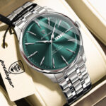 Poedagar 843 Watch For Men - Silver Green