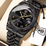 Poedagar 845 watch for Men - Black Gold - Image 2