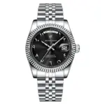 Poedagar 845 watch for Men - Silver Black
