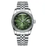 Poedagar 845 watch for Men - Silver Deep Green