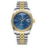 Poedagar 845 watch for Men - Silver Gold Blue