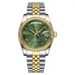 Poedagar 845 watch for Men - Silver Gold Green