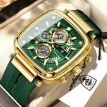 Poedagar 849 Watch For Men - Green Gold - Image 2