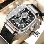 Poedagar 849 Watch For Men - Silver Black - Image 2
