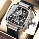 Poedagar 849 Watch For Men - Silver Black