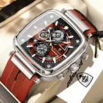 Poedagar 849 Watch For Men - Silver Red - Image 2