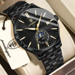 Poedagar 854 Chain Watch For Men - Full Black