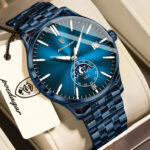 Poedagar 854 Chain Watch For Men - Full Blue