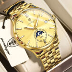 Poedagar 854 Chain Watch For Men - Full Golden