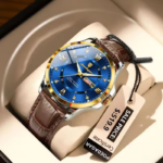 Poedagar 855 Watch For Men-Brown Blue - Image 4