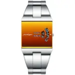 Poedagar 857 Watch For Men - Silver Orange