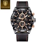 Poedagar 860 Chain Watch For Men - Rose Black