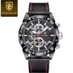 Poedagar 860 Chain Watch For Men - Black Gray