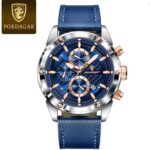 Poedagar 860 Chain Watch For Men - Silver Blue