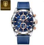 Poedagar 860 Chain Watch For Men - Silver Blue