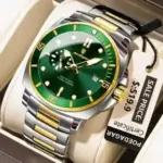 Poedagar 873 Chain Watch For Men - Silver Gold Green