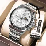 Poedagar 879 Chain Watch For Men - Full Silver