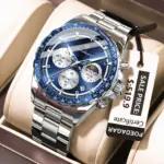 Poedagar 879 Chain Watch For Men - Silver Blue