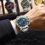 Poedagar 892 Watch  For Men-Silver Blue - Image 2