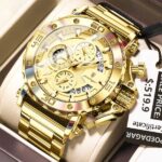 Poedagar 892 Watch  For Men-Golden